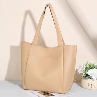 Dameshandtas, hengseltassen, veganistisch leer, damestas, grote schoudertas, elegante tote shopper tas voor werk, school, winkelen met ritssluiting en binnenzak