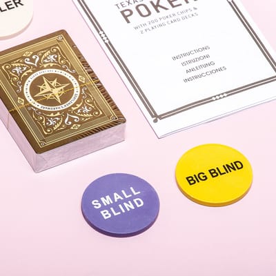 Merkloos Poker Set Texas Hold'em met 200 Chips en Kaarten