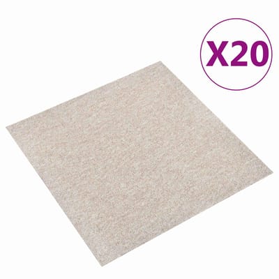 vidaXL - Tapijt - 20 - st - Licht - Beige - 50 - x - 50 - cm - 100% - Polypropyleen