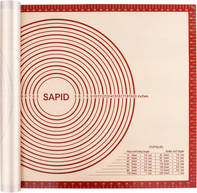 Bakmat Siliconen - Kneedmat Deeg - Taarten Bakken - Extra Dik Antislip - 60 x 91 cm - Rood
