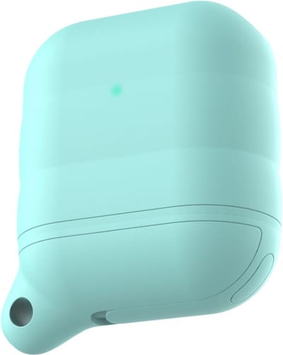 AirPods hoesjes van By Qubix - AirPods 1/2 hoesje siliconen waterproof series - soft case - mint groen Airpods Case Hoesje voor Airpods Airpods 1
