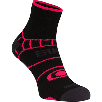 Avento Wielrensokken met Climayarn - Zwart/Roze - 35-38