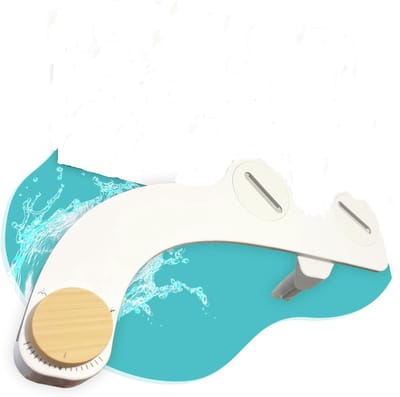 Famanu - Japanse stijl toilet met geïntegreerde sproeier, draagbaar, niet-elektrisch, eco-vriendelijk