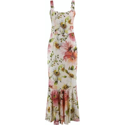 Guess Fleur Straps Mouwloze Midi-jurk Beige XS Vrouw