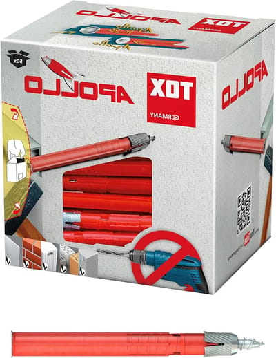 Universele pluggen - Cellenbeton pluggen - Bevestigen in beton - Metalen punt ondersnijding - 10x160 mm - Rood