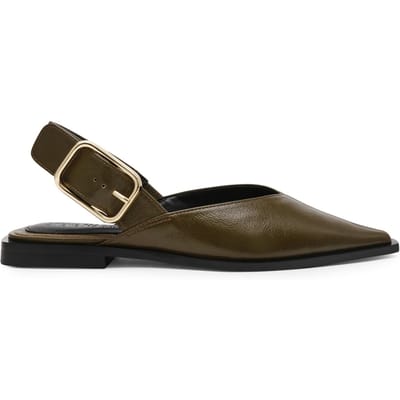 Steve Madden Shay Flat Shoes Olive Leather Maat: 37 | Sandalen Outlet | Dames | Bruin