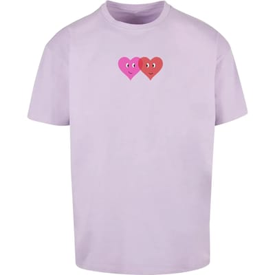 Oversized T-shirt Merchcode Hugs & Love Two Hearts