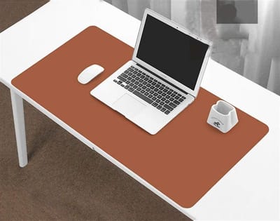 Bureauonderlegger Leer - Bureau Pad - Kantoor Thuis - Dubbelzijdig Antislip - 120x50cm - Bruin