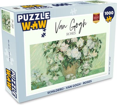 Puzzel Schilderij - Van Gogh - Roses - Legpuzzel - Puzzel 1000 stukjes volwassenen