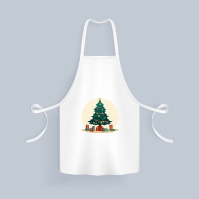 Akyol - kerst kerstboom Keukenschort - Kerstmis - kerst beker - winter - kerst - christmas - kerst cadeau - 82 bij 71 cm