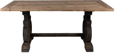 Clayre & Eef Eettafel 180x90x78 cm Bruin Zwart Hout