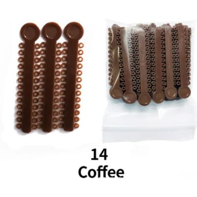 1040 Pièces Bandes Élastiques Orthodontiques Colorées Liens Ligature Latex Pour Appareils Dentaires 40 Couleurs Assorties café