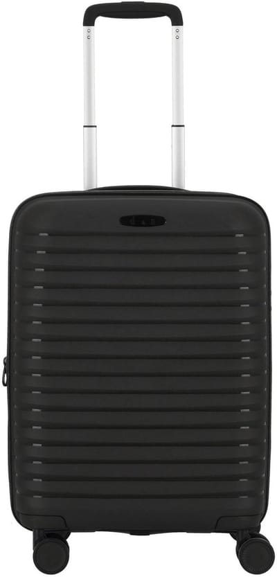 d & n Travel Line 4500 4 wielen Cabinewagen S 55 cm met uitbreidingsplooi - Harde bagage - TSA slot - black
