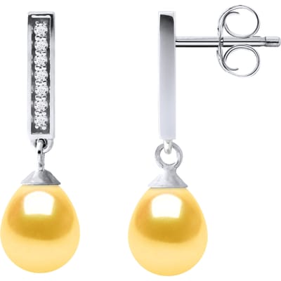 Oorbellen Dangle zoetwater parels 6-7mm Golden Pears Jewellery 925