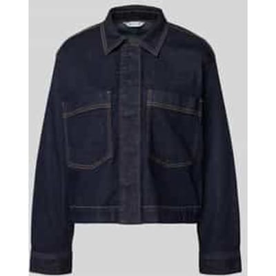 regular fit jeansjack van katoenmix