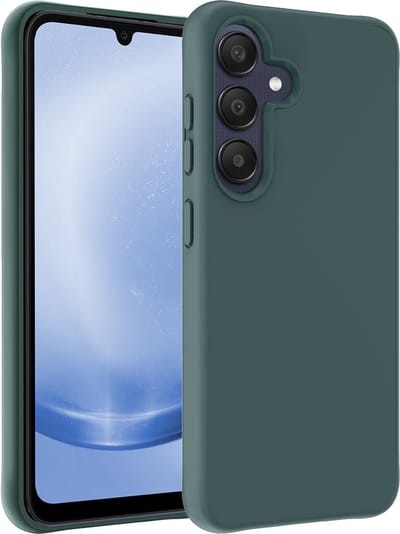 Hoesje - Geschikt voor Samsung Galaxy A25 - Sterk & Shockproof - Siliconen Case - Hoes Cover - Telefoonhoes - Donkergroen