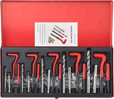 Metrische schroefdraad reparatieset 131-delig voor M5 M6 M8 M10 M12 - Premium gereedschap voor automobielreparatie