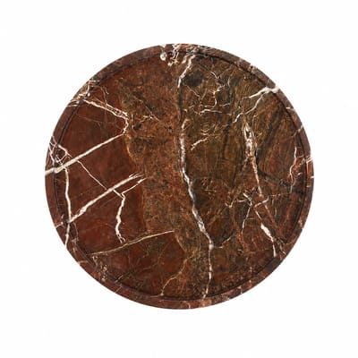 Marmoree - Marmer - Marmeren Tray - Dienblad - Rond - Natuursteen - Bordeaux - 30cm - H1,5cm