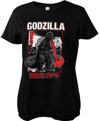 Godzilla - Atomic Breath Girly Tee dames-T-shirt zwart