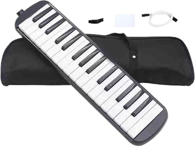Melodica Instrument - 32 Toetsen Melodica - Muziek Leren - Draagbaar Lichtgewicht - 41.5 cm Lengte - Zwart