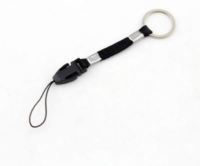 10 Stuks Verstelbare Hand- en Polsbandjes met Snelsluiting voor Sleutels, USB-Sticks en Mobiele Telefoons - Zwart Nylon