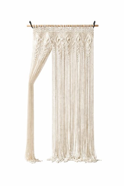 House of Balance Macrame Gordijn - Katoen - BOHO Gordijn - Handgemaakt - Deurgordijn - Kamerdeler - Deuropening Decoratie