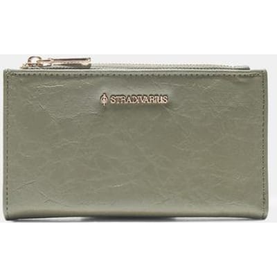 Stradivarius Basic portemonnee met rits  Kaki OS