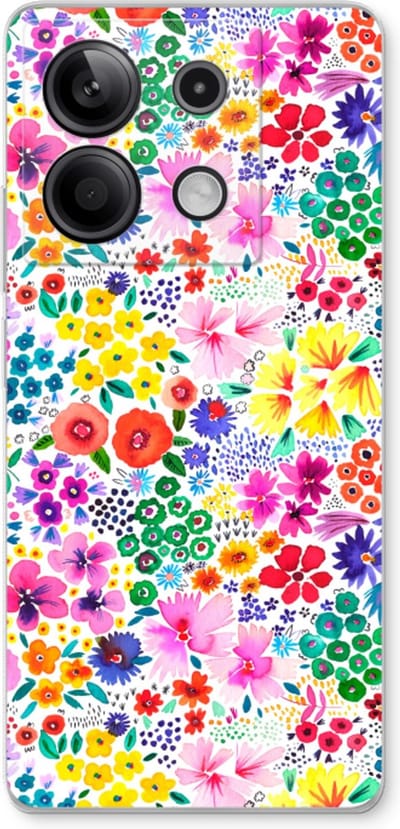 Case Company® - Hoesje geschikt voor Xiaomi Redmi Note 13 5G hoesje - Little Flowers - Soft Cover Telefoonhoesje - Bescherming aan alle Kanten en Schermrand