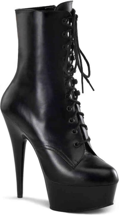 Pleaser - DELIGHT-1020 Plateau Laarzen - US 5 - 35 Shoes - Zwart