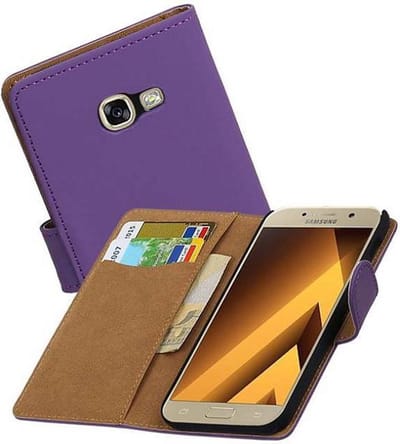 Bookstyle Wallet Case Hoesjes Geschikt voor Samsung Galaxy A3 2017 A320F Paars