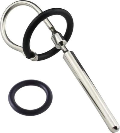 Black Label - Smooth and Deep - Penis Plug - Urethral Stretcher met Siliconen Ringen