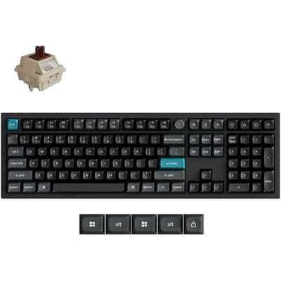 Keychron Q6 Ultra - Mechanisch Toetsenbord - Draadloos - US Qwerty - 100% - Bruine Switch - Zwart