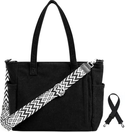 Schoudertas Dames - Grote Tas - Dagelijks Gebruik - Veelzijdig Verstelbaar - 39 cm Breed - Zwart
