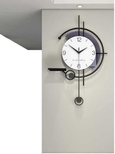 Klok - Wandklok Modern - Klokken - Industrieel - Zwart