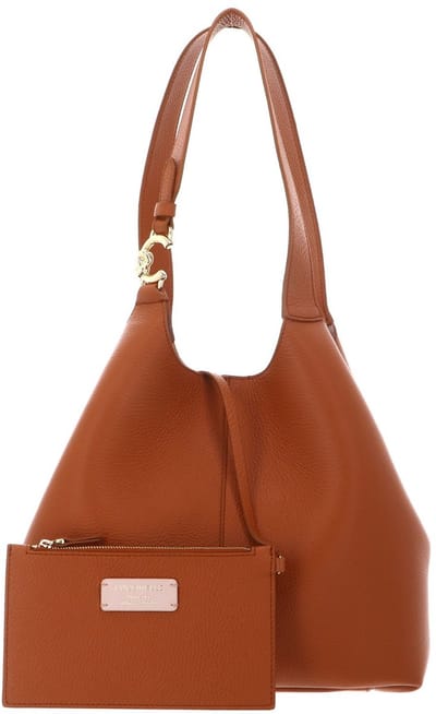 COCCINELLE Leren schoudertas C-Easy Shopper Crab Lichtbruin