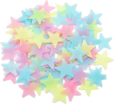 Scoby - Glow in the Dark Sterren - 100 Mini Sterren - Kinderkamer Decor - Nachtlicht - Multicolour