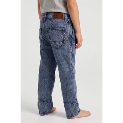 Scotch & Soda Boys The Pitch Loose Jeans In Mountain Dyed And Washed Canva Taglia: 4 | Jeans Outlet | kids