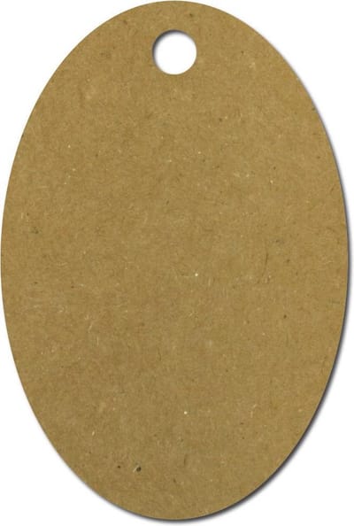 Meyco Hobby - 10 Cadeau Kaartjes met touw - Kraft Ovaal
