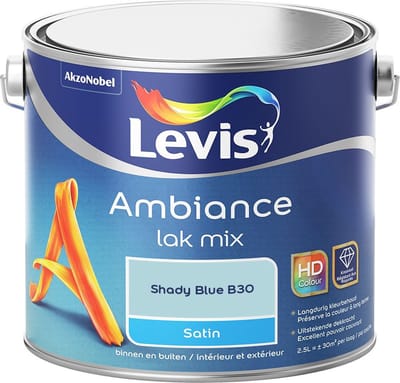 Levis - Ambiance Lak Satin Mix - Shady Blue B30 - Mengverf - 2,5 L