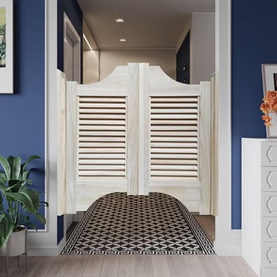 Houten Scharnierdeuren - Zwaaideuren Keuken - Ruimte Verdelen - Automatische Sluiting - 85x90cm - Ongeverfd