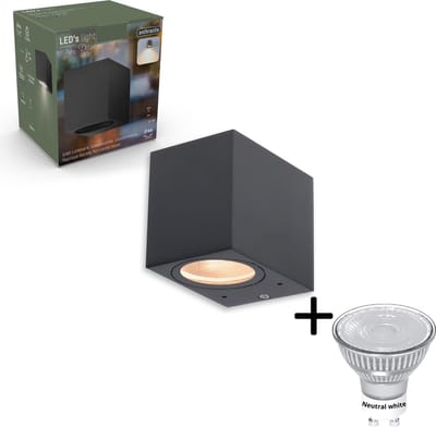 Proventa® Ambiance LED Muurlamp met koel wit licht - Binnen & Buiten - Antraciet