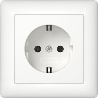 Gira Standaard 55 Schuko Stopcontact Puur Wit Matt - 444027