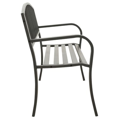 vidaXL - Tuinbank - 120 - cm - staal - grijs