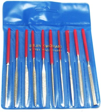 Set van 10 Mini Diamant Vijlenset - Precisie Vijlenset voor Houtbewerking en Modelbouw, 2mm x 100mm