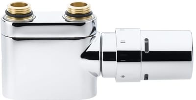 Danfoss VHX-D design onderblokset 2-punts met regelelement ra-x hoh 50mm 1/2" bu-bi recht chroom 013g4276