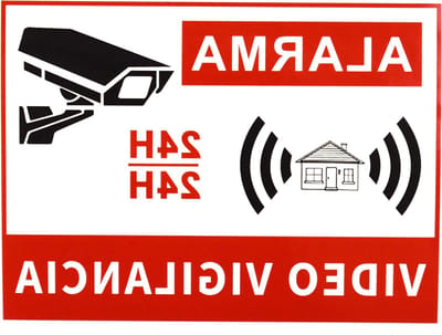 10 Stuks Videobewaking Sticker voor Thuis en Bedrijf - Camera Alarm Systeem Stickers 8x6CM, Veiligheid, Beveiliging, Waarschuwing