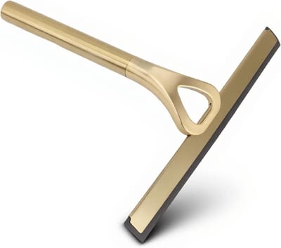 Douchewisser Roestvrij Staal - Badkamerwisser Raamwisser - Schoonmaken Glas - Antislip Handgreep - 22.5 x 22 cm - Zilver
