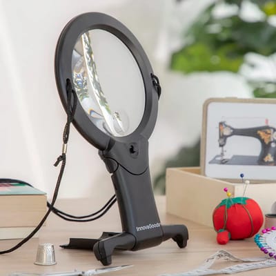 Loupe avec LED - Mains libres - Éclairage de travail - neuf - Blanc - GENERIC noir