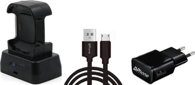 DrPhone DualFB - Fitbit Versa 1 - Dubbele laaddock - Oplaad station - Oplader + 1 meter stevige MICRO USB Oplaadkabel