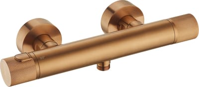 Ben engraved Cross Thermostatische Douchekraan - 15 cm - Koper - Thermostaatkraan